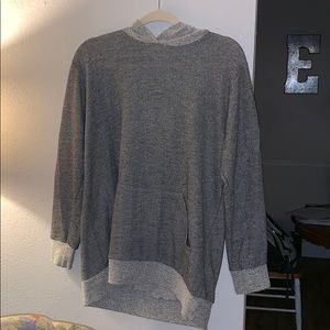 Grey pullover hoodie